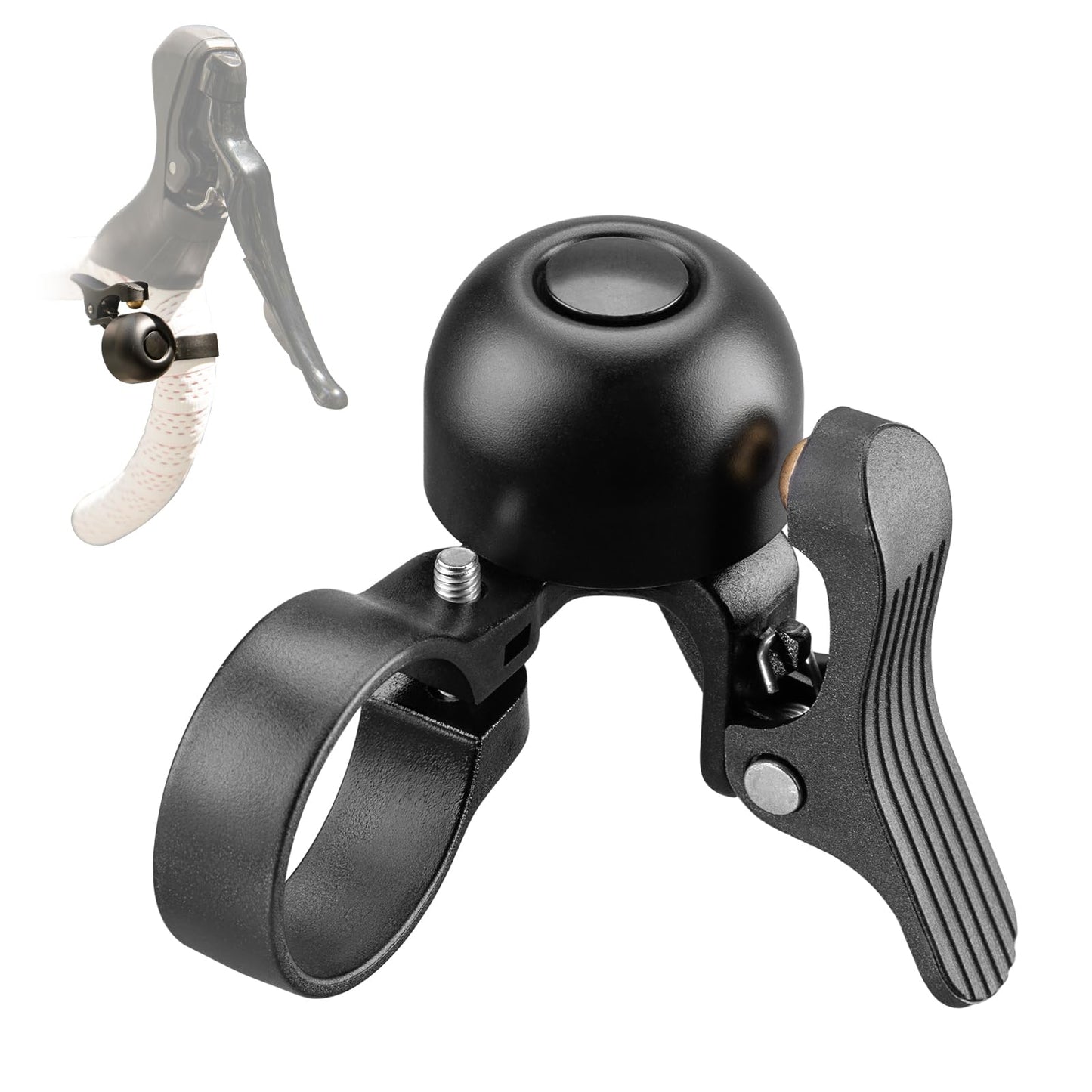 ROCKBROS Bike Bell Classic Bicycle Bell Road Bike Bells for Adults with Loud Sound and Fit for 1.06-1.18in/27-30mm Bicycle Handlebars Left Side