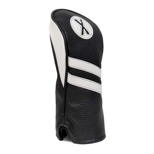 ProActive Sports | Vintage Golf Club Head Covers | for Drivers, Fairway Woods, and Hybrids | Classy Headcovers That Fit Most Clubs | Classic Leather Look | X Hybrid Headcover | Black/White