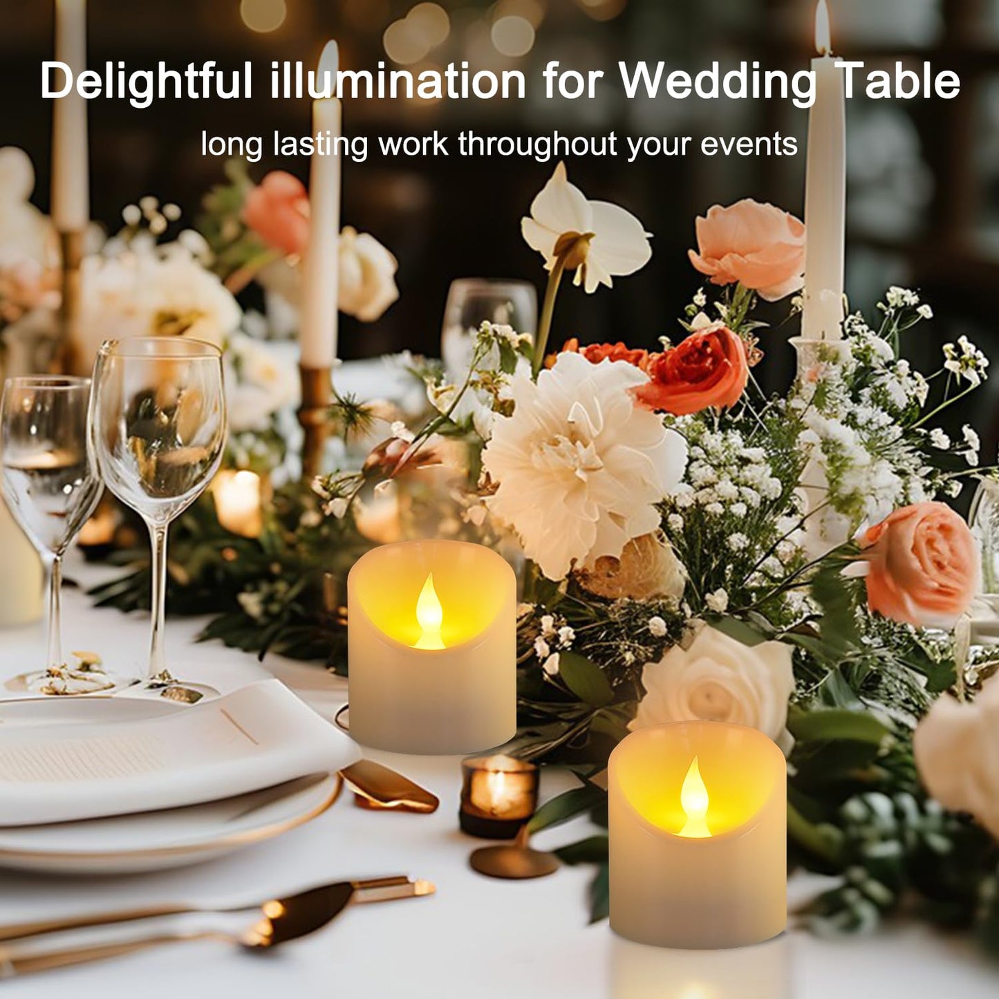 3"x3" Flickering Flameless Candles, Realistic LED Candles, Battery Operated Candles with Remote and Timers, Real Wax Electric Fake Pillar Candles for Festival Wedding Home Party Decor -2Pack