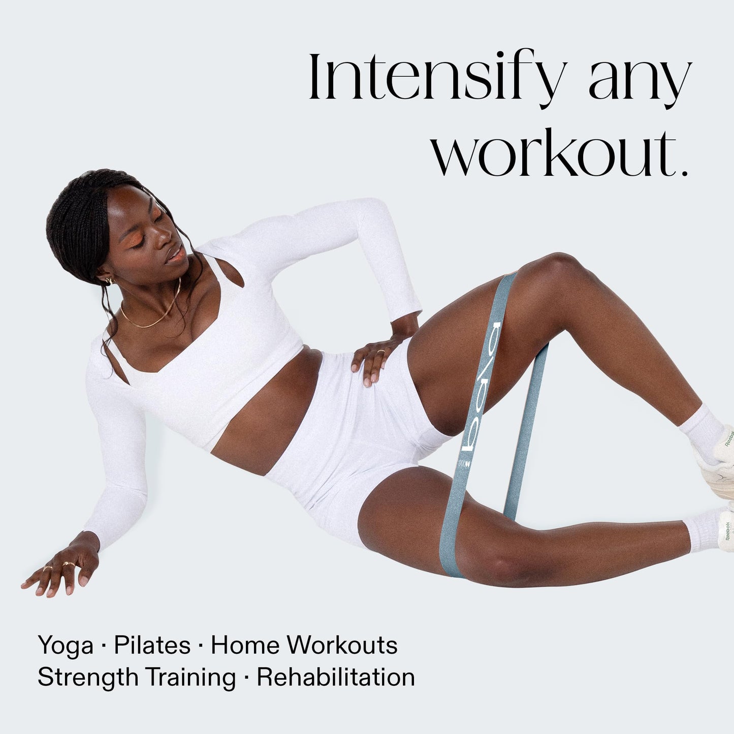 Bala Booty Bands Resistance Bands for Women & Men, 5-Pack - Elastic Exercise Bands for Working Out - Wrist, Ankle, Legs & Booty Bands - Workout Resistance Bands for Yoga, Pilates, Strength Training