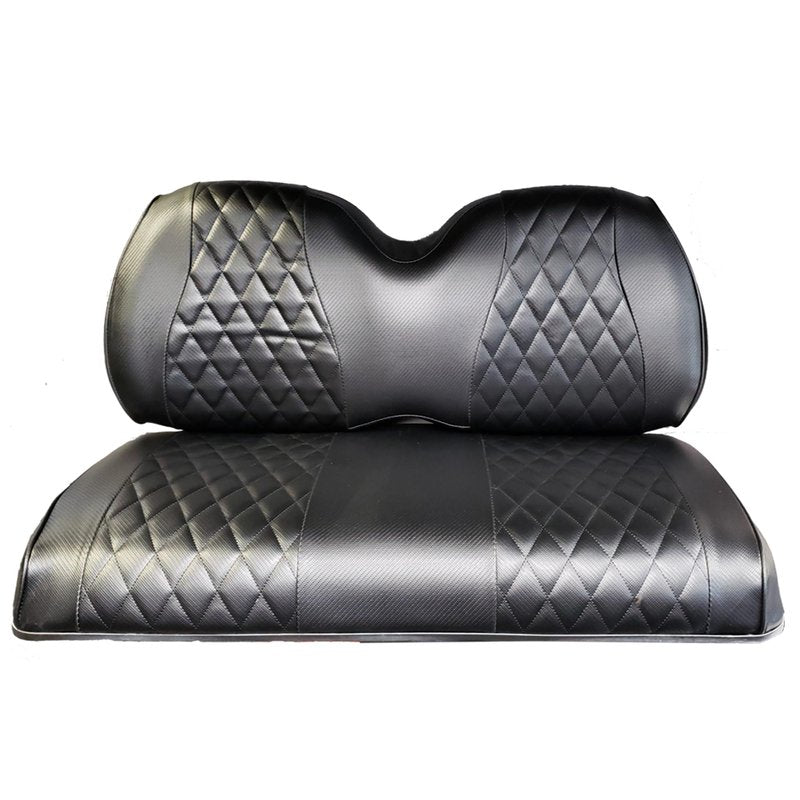 Golf Cart Seat Cover | Universal Fit for EZGO Club Car DS & More | Replacement Golf Car Precedent Accessories | Durable Waterproof Front Seat Cover with Diamond Stitching | A2Z - Black