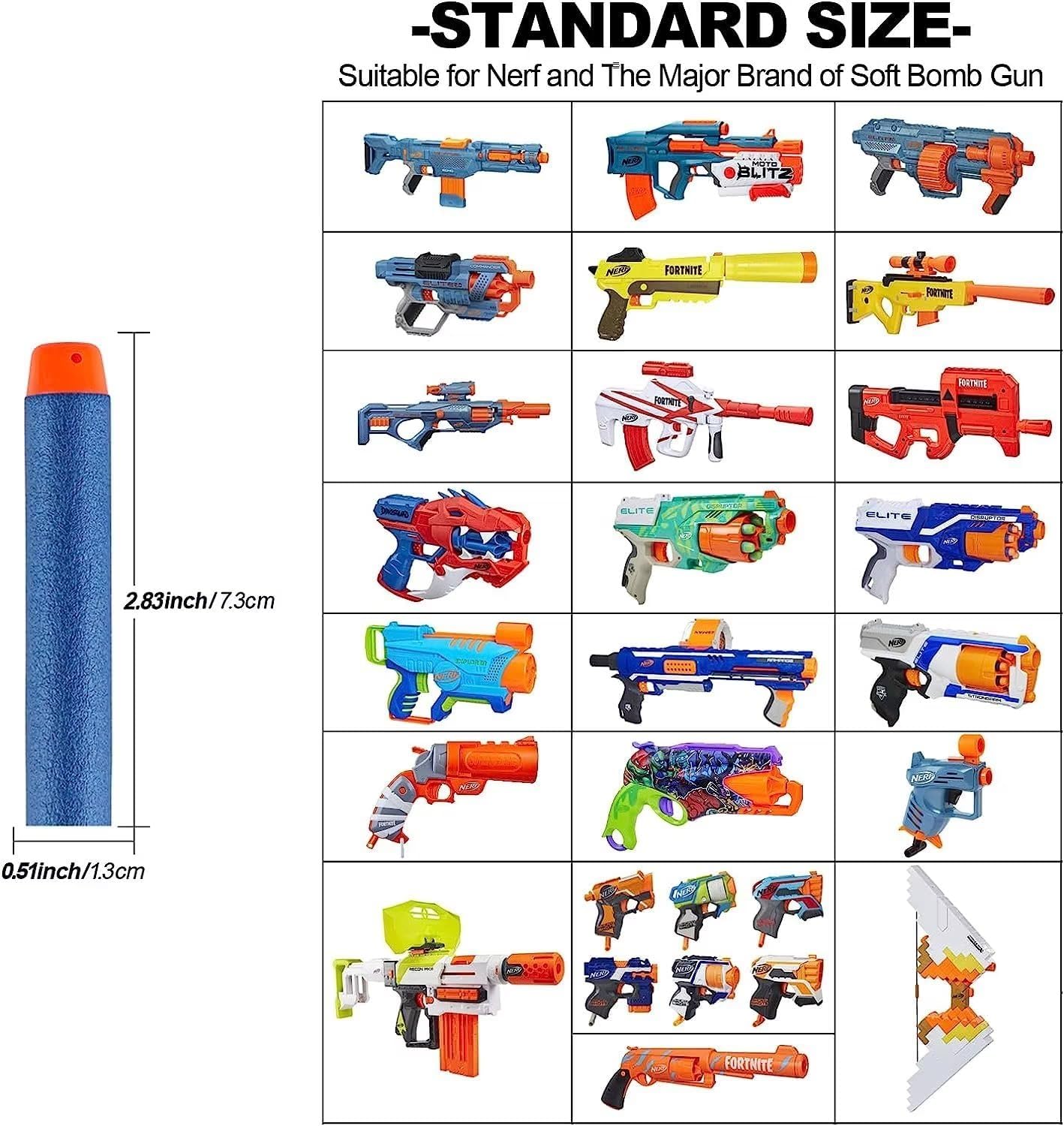 Nerf N-Strike Blaster Dart Bullets - Compatible with All Elite 2.0 Series - 100 Blue Darts