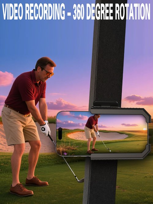 ONHAWKS Magnetic Golf Cart Phone Holder-Cell Phones Mount with Neodymium N52 Magnets-Golf Cart Accessories Fit Big Phones and Thick Phone Stand-Golf Essentials Gift for Friend Men Women