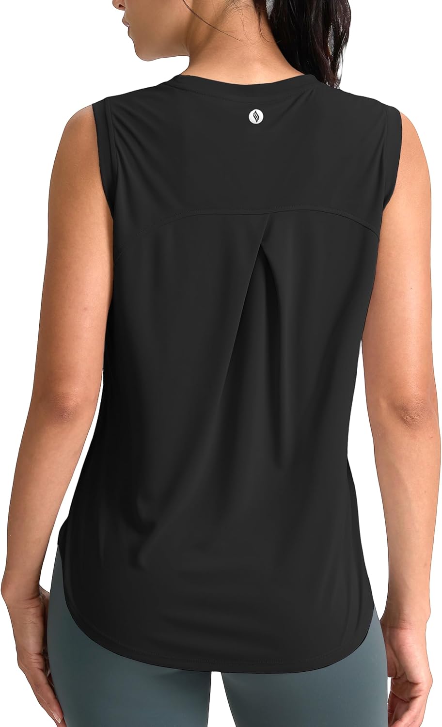 SANTINY Women's Athletic Tank Tops - Breathable Lightweight Workout Shirts for Tennis & Yoga