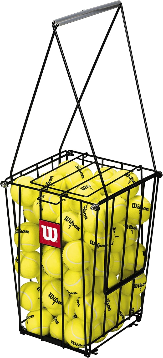 Wilson Tennis Ball Pick-Up Basket - Collect Up to 75 Balls Effortlessly | Unisex Adult Design