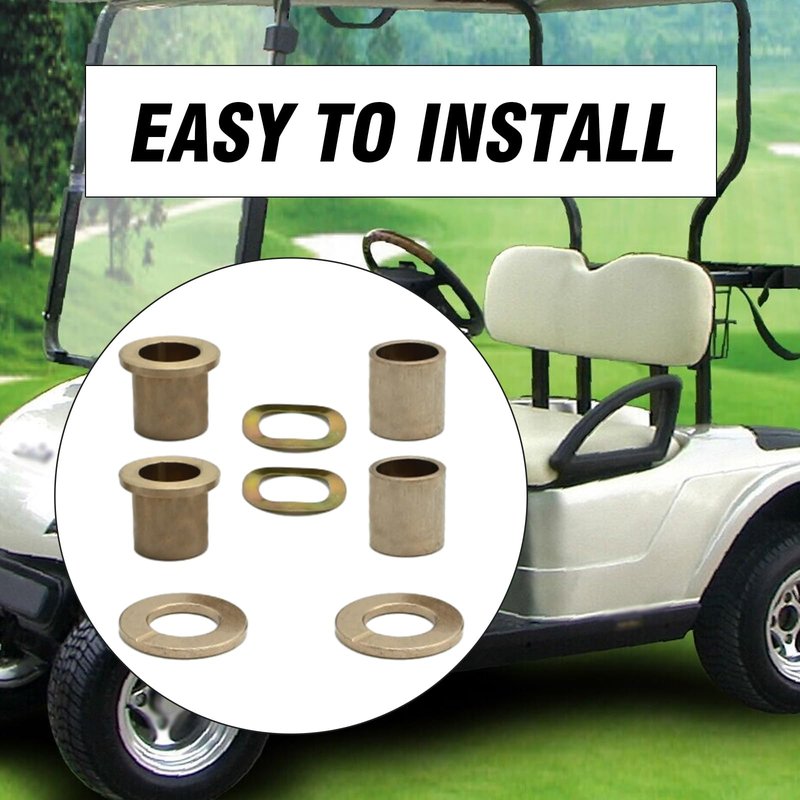 Zreneyfex Pin Spindle Bushing Kit for Golf Cart Replaces 8067 7048 1010150 101638 Upper/Lower Spindle Bronze Bushing King Pin Bushing Fits Club Car Replacement for Club Car DS 1981-Up