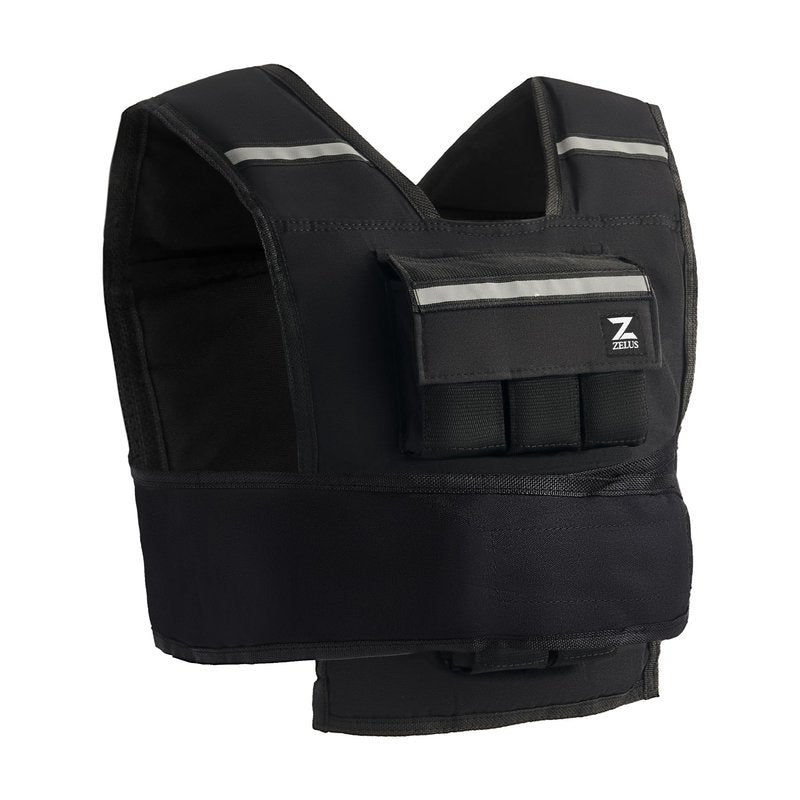 ZELUS 23lb Weighted Vest with Adjustable Weights for Exercise, Weight Vest for Men, Workout Vest for Home Workouts Cardio Strength Training Weight Loss (23lb-Iron Bar)