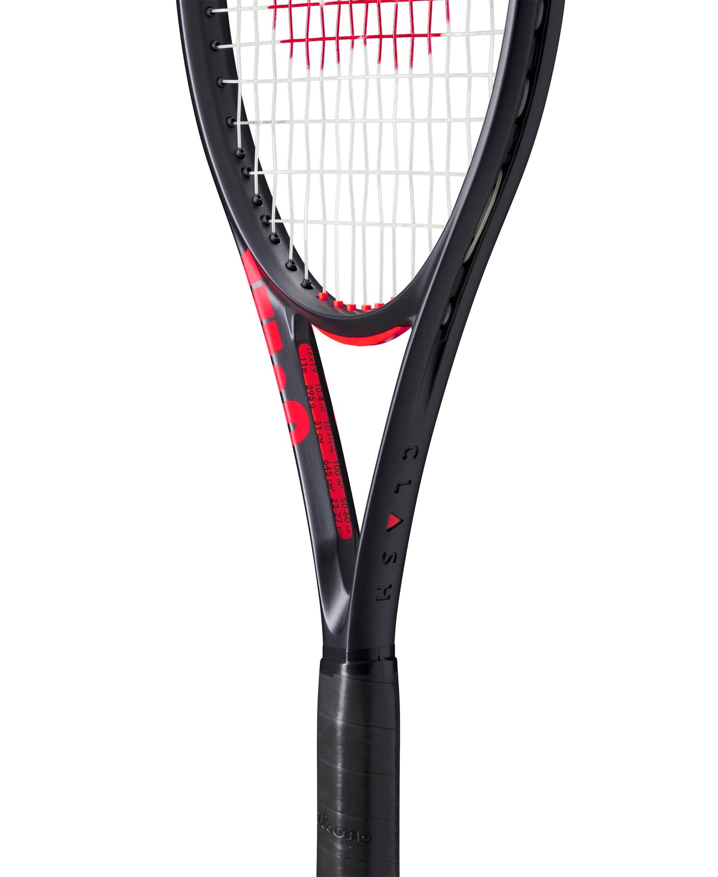Wilson Clash 100 V3 Strung Adult Performance Tennis Racket - Grip Size 1-4 1/8", Strung with Sensation 16 Natural at Mid Range Tension
