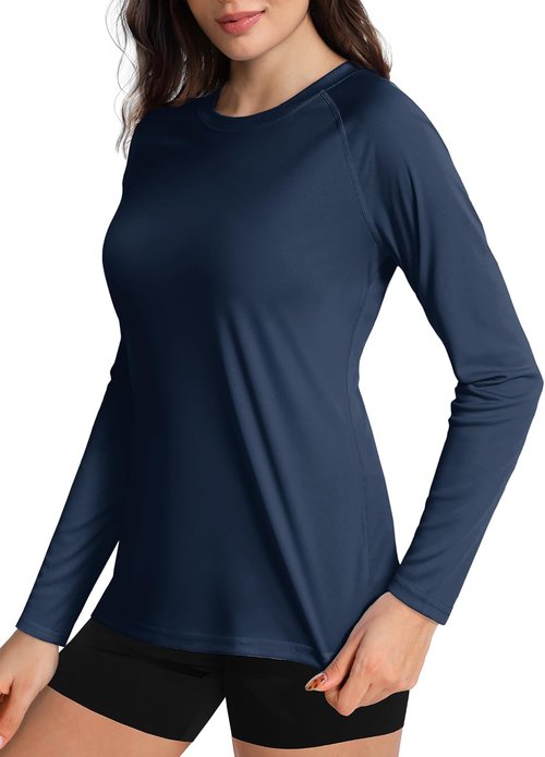 Boladeci Women's Sun Shirts - UPF 50+ UV Protection Long Sleeve Rash Guard | Quick Dry Lightweight Workout Tops