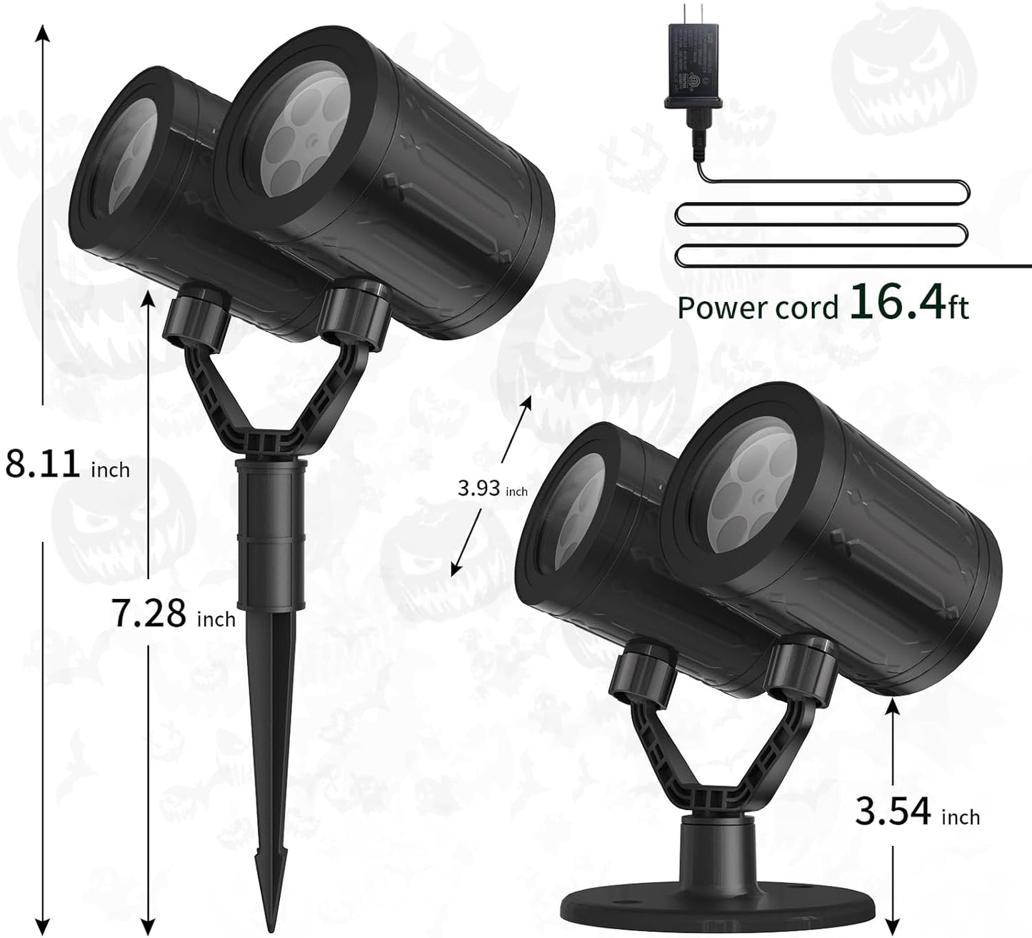 Upgraded Snowflake Christmas Projector Lights - Triple Head LED Outdoor Decor with Timer