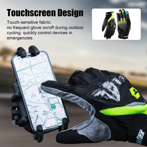 Masontex M30 Motorcycle Gloves - Breathable Carbon Fiber Riding Gloves with Knuckle Protection | Lightweight Touchscreen Design