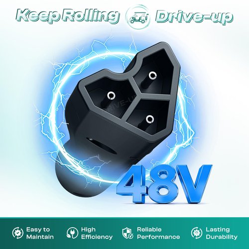 DRIVE UP Golf Cart 48V Charger Plug Handle Suitable for EZGO RXV, EZGO 3-Pin Triangle Charger Plug, OEM 604321 611219 (Charger Plug)