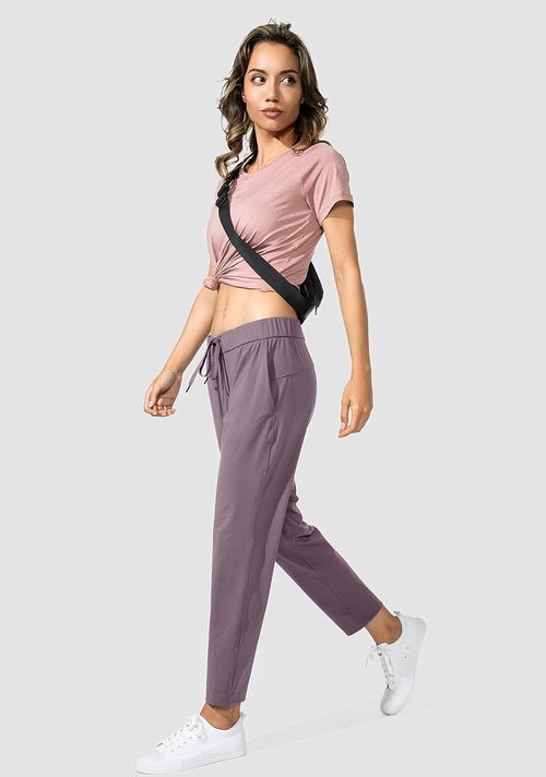 G Gradual Women's 7/8 Stretch Ankle Sweatpants - Deep Pockets for Golf, Athletic, Lounge & Travel