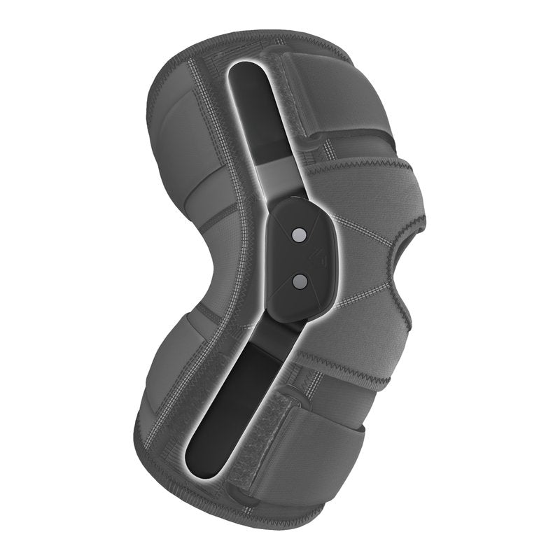 Shock Doctor Knee Brace Wrap, Knee Support for Patella Issues, Injury Recovery, Compression Support for Medial & Lateral Knee Stability, Single, Black, Large