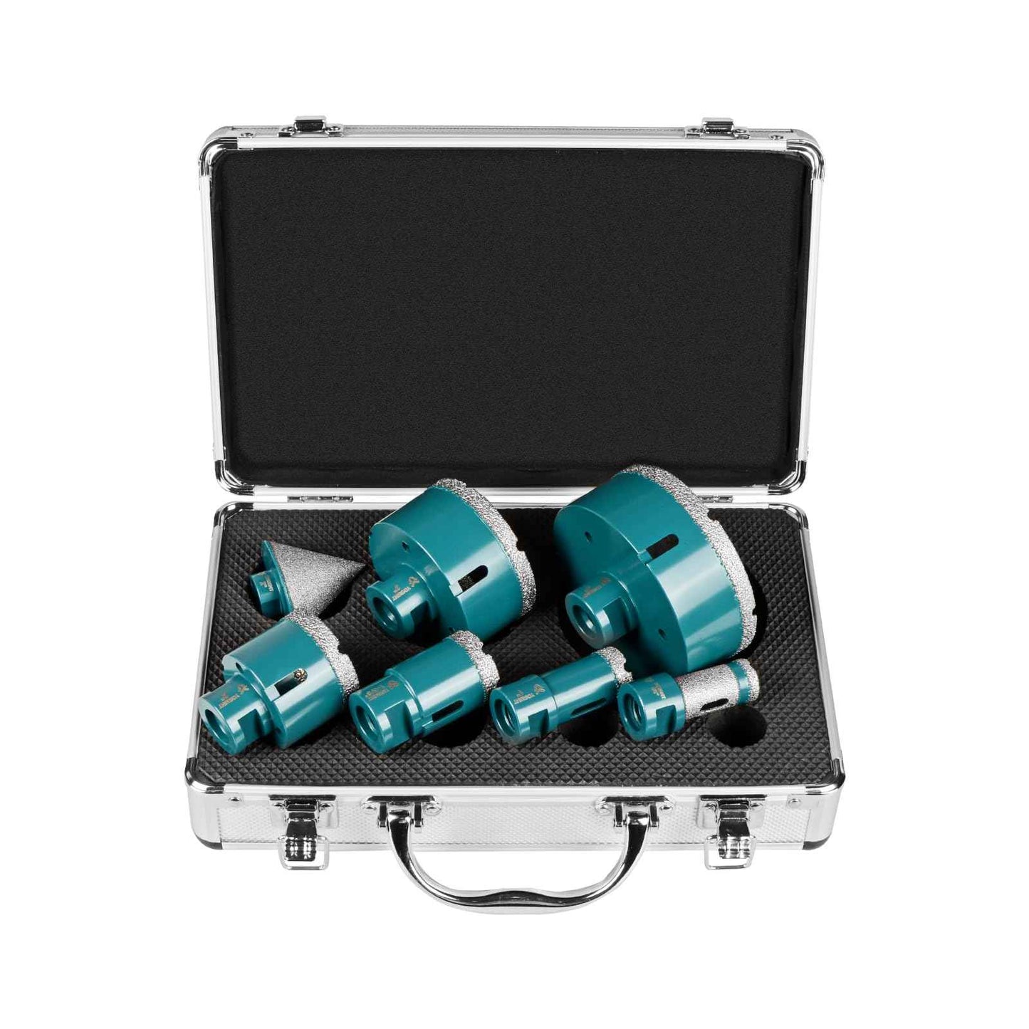 7Pcs Diamond Core Drill Bits Set - 5Pcs 25/35/50/75/100mm Drill Bits & 1Pc 50mm Chamfer Bit & 1pc 20mm Drilling Milling Bit - Hole Saw Set for Tile Granite Garble