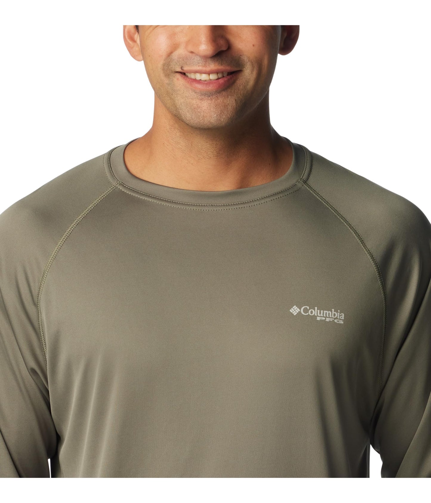 Columbia Men's PFG Terminal Tackle Long Sleeve Fishing Shirt, Cypress/Cool Grey Logo, X-Large