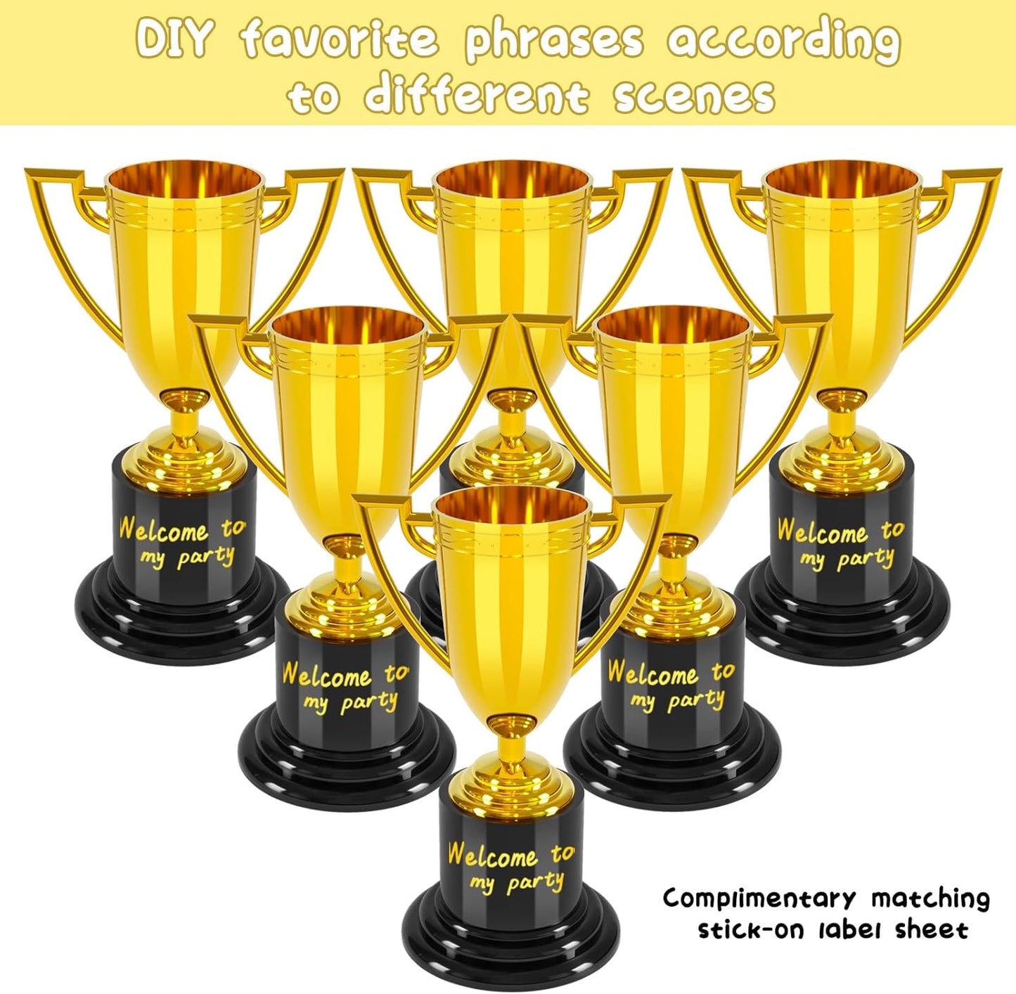 Skiennix 4-Inch Mini Trophies - Perfect for Kindergarten Graduation & Kids Sports Awards