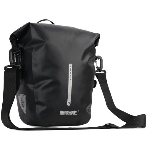 Rhinowalk Bike Pannier Bag 7L Waterproof Bicycle Rear Rack Bag With Shoulder Strap for Touring Cycling