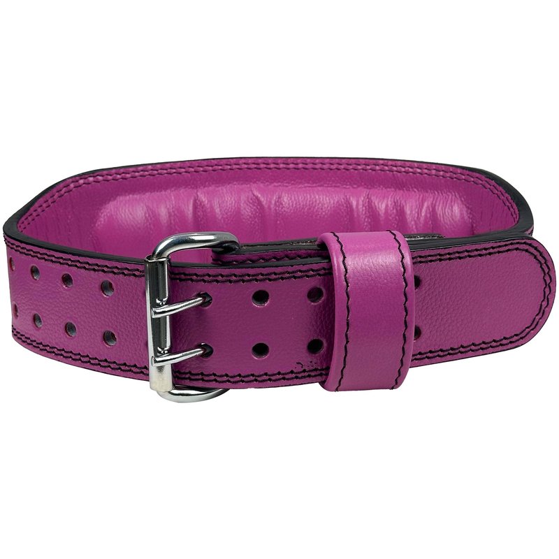 Pacific Rowr Women's Pure Heritage Full Grain Leather Lifting Belt – Handcrafted with Extra Padding, Double Prong Buckle & Double Stitching (Pink S)