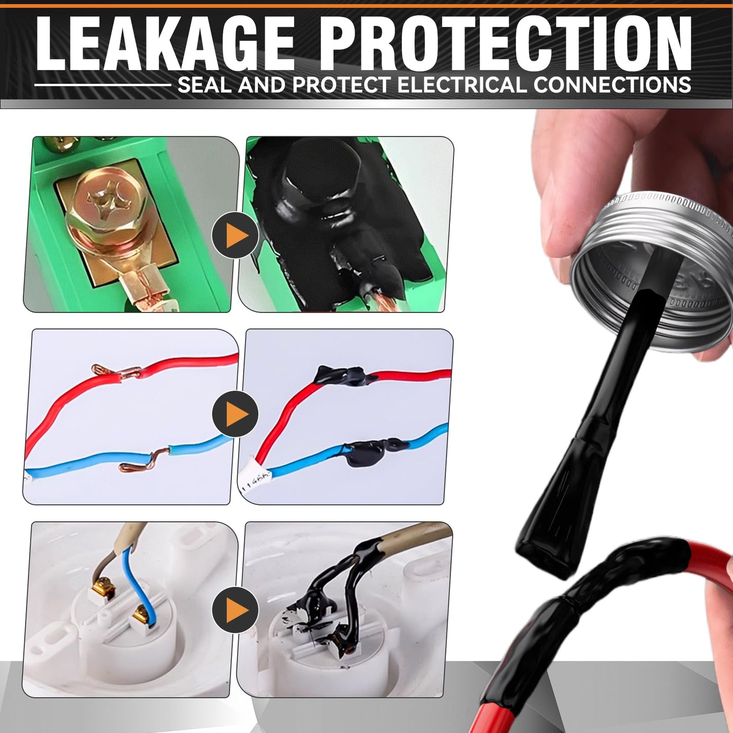 Liquid Electrical Tape, 125ml, Waterproofing Insulating Electrical Glue, Quick-Drying Wire Glue, Temperature Resistant, Used for Outdoor Indoor Wires, Electronic Component & Electrical Equipment