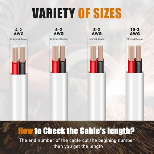 Duplex Marine Wire - Tinned Copper Electrical Cable | Waterproof OFC Red & Black for Boat, RV, Solar