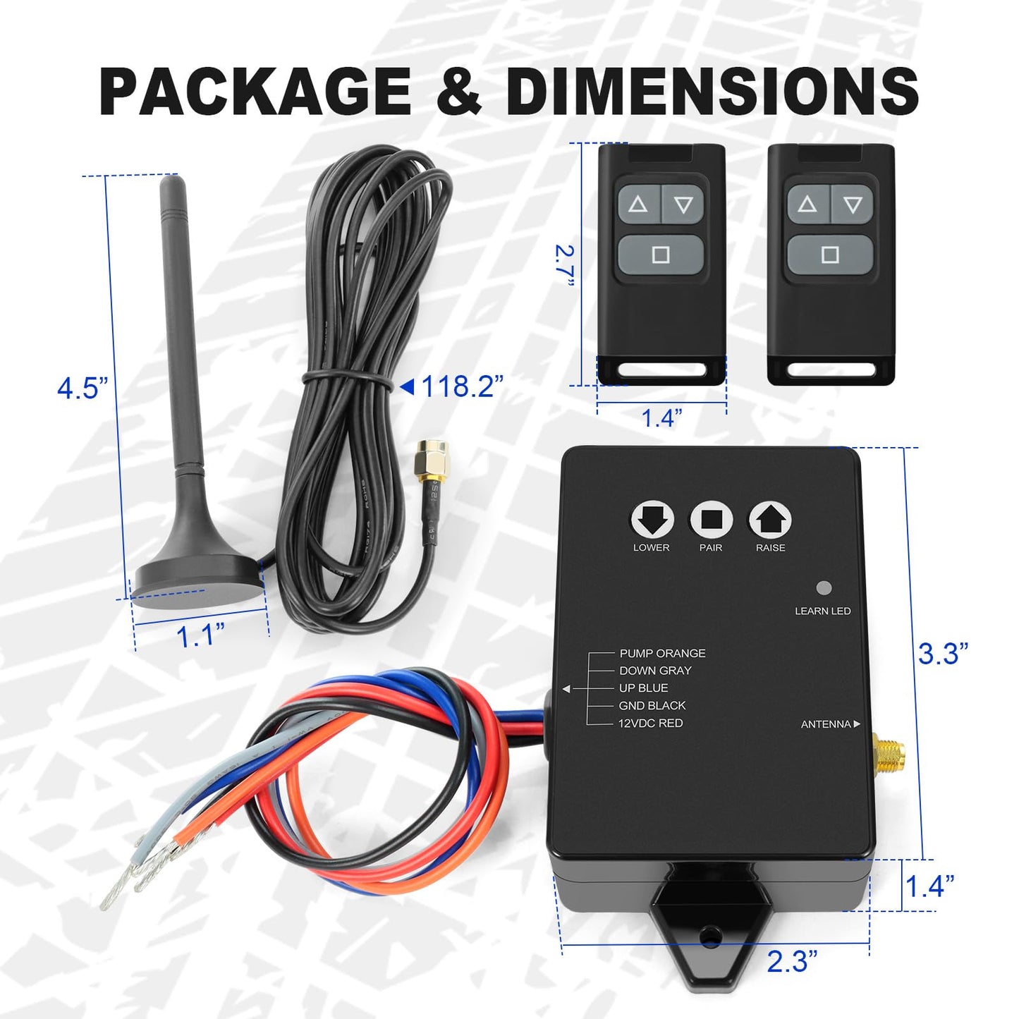 NeaLia Wireless Dump Trailer Remote Control Kit, Upgraded Dump Trailer Remote Controller 3-Wire/4-Wire, 12V Hydraulic Lift Winch Tilt Cordless Power Distribution Controller System for Hydraulic Pumps