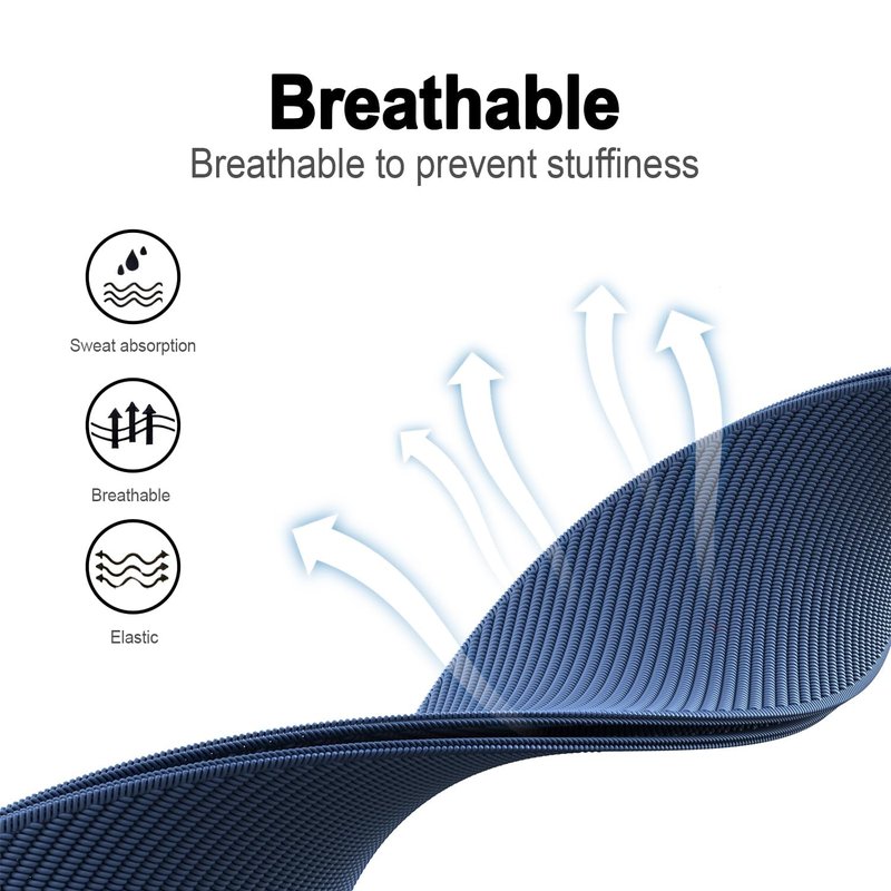 DADO Multi Pack Sport Replacement Wristband Compatible with Whoop 4.0 Band, Breathable, Soft and Comfortable Replacement Strap | Elastic & Easy to Use (3 Pack - Black, Dark Blue, Grey)