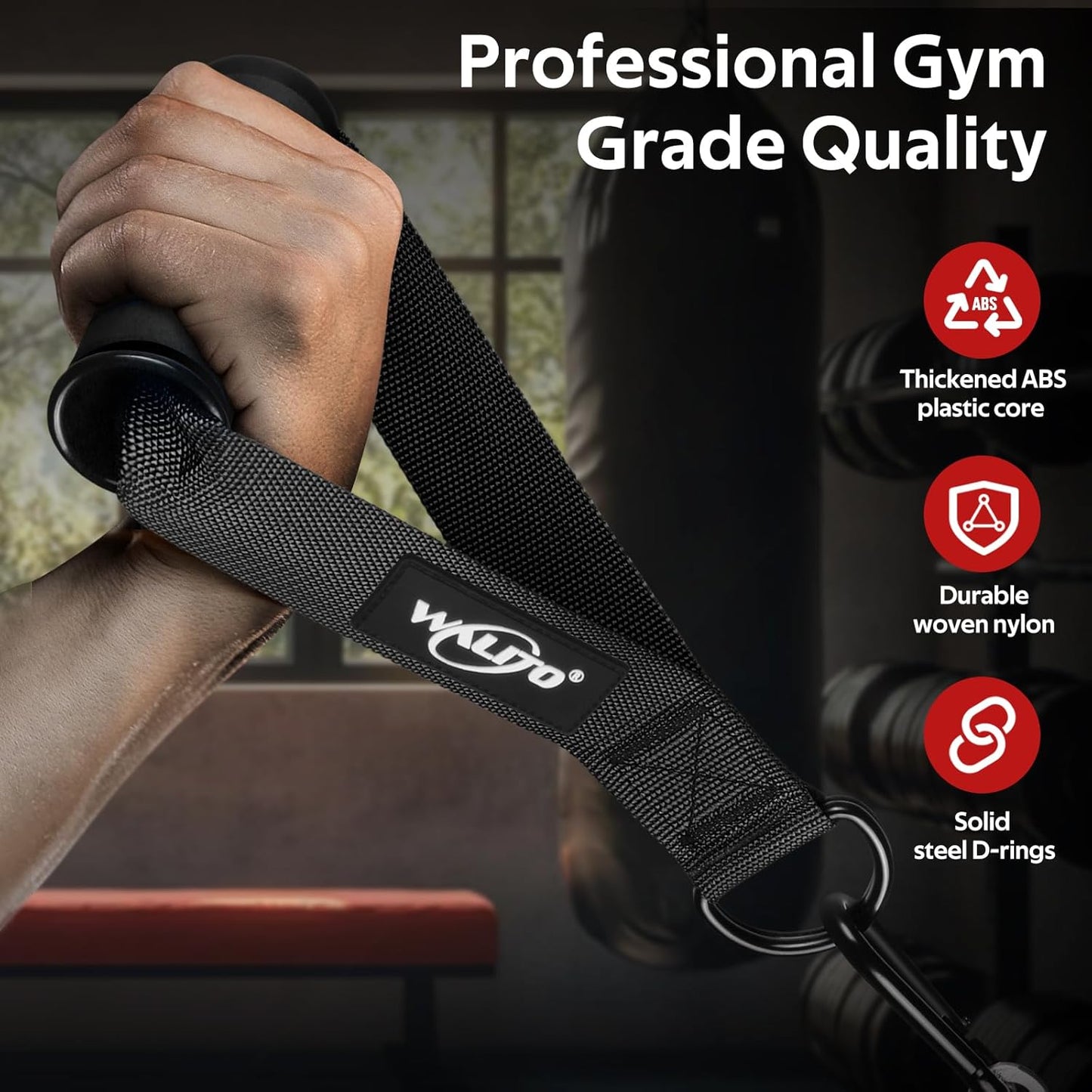 WALITO Exercise Handles - Heavy Duty Replacement Cable Machine Attachments for Home Gym Equipment