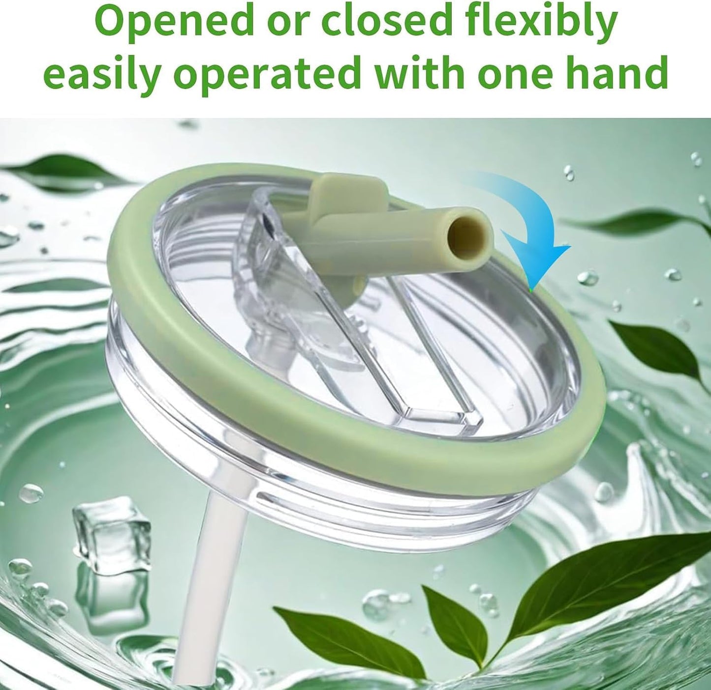 Stanley 40oz Cup Lid - Leak Proof Flip Straw Design | BPA Free White & Black Set for H2.0 Tumbler