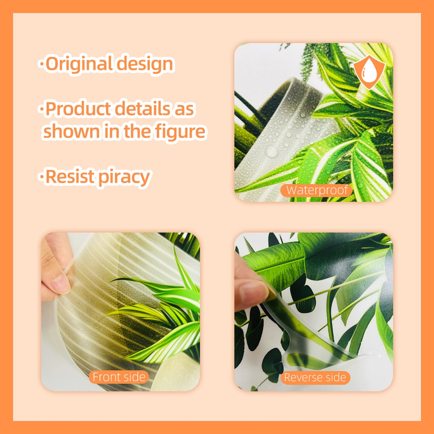 2 Sheets Green Potted Plant Wall Decor Bonsai Vinyl 3D DIY Art Stickers & Murals Removable Floral Wall Decals Peel and Stick for Living Room Bedroom Bathroom Kitchen Office Tropical Wallpaper