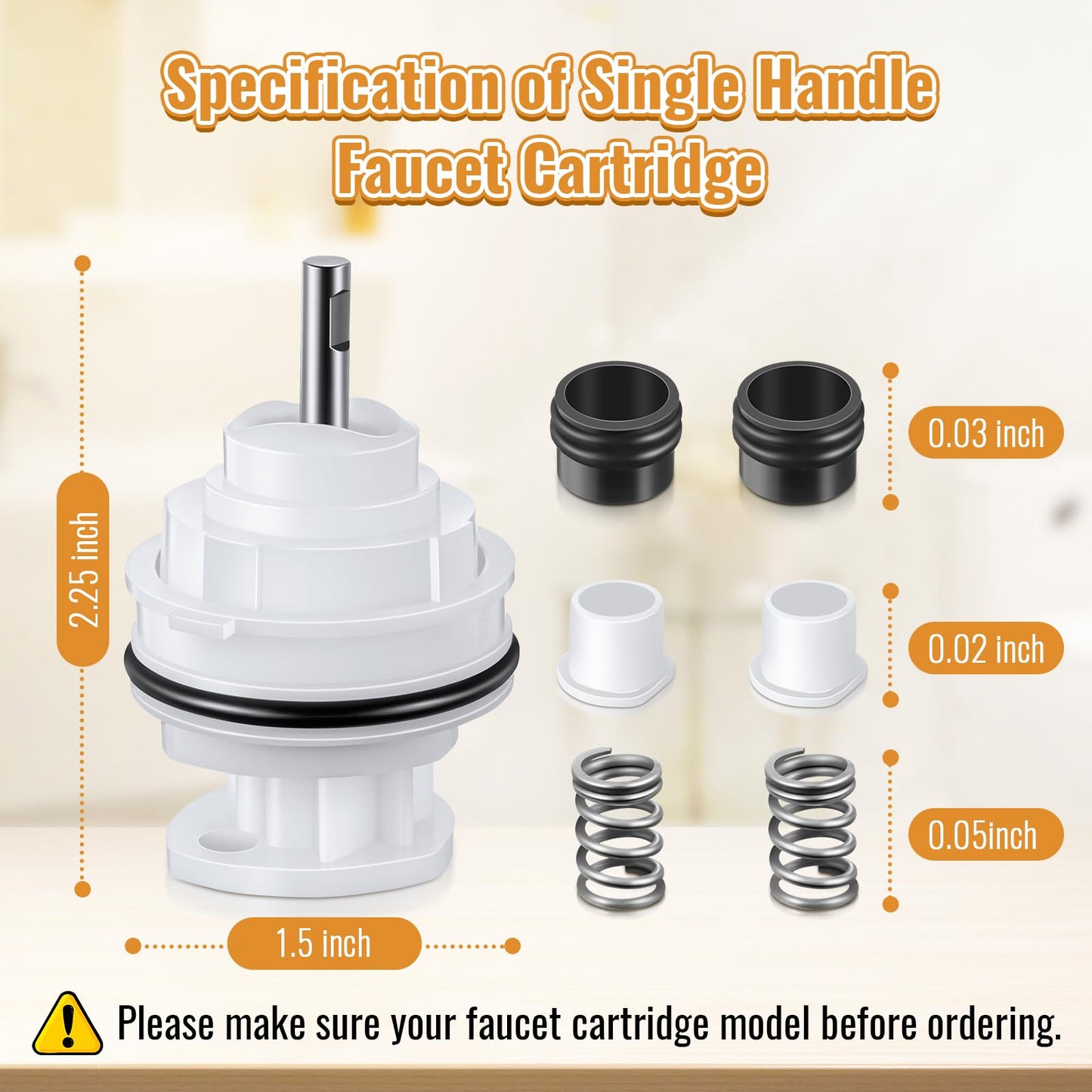 Enhon Shower Faucets Cartridge Replacement for V-6680 V-7700/01, Compatible with Danco/Valley Single Handle Faucets, Single Lever Cartridge Replacement for Kitchen, Lavatory and Tub/Shower Faucets