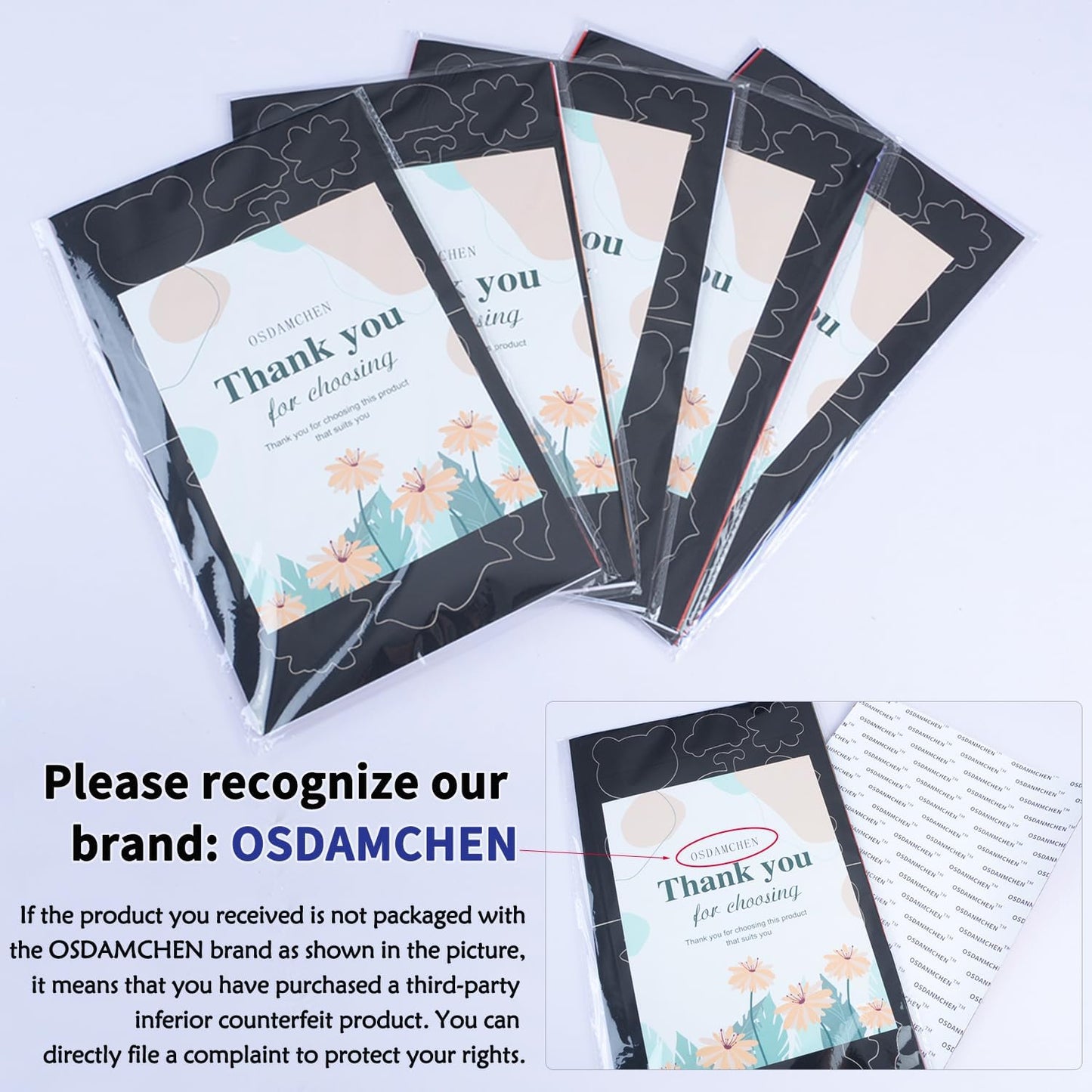 OSDAMCHEN Down Jacket Repair Patch Kit - Pre-Cut Self-Adhesive Waterproof Nylon Patches for Puffer Jackets & Gear