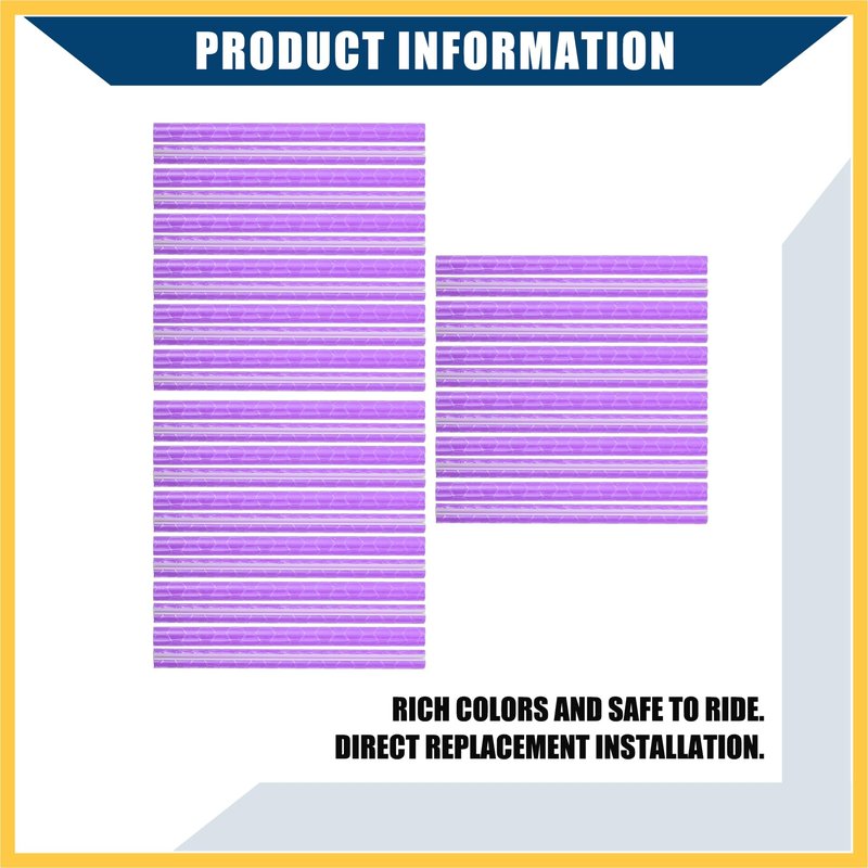 REPAIROCK 36 Pcs Purple Bicycle Reflector Reflective Version Durable ABS Night Visibility Cycling for Bike, Mountain Bike, Wheels, Wheelchair Auto Replacement Parts