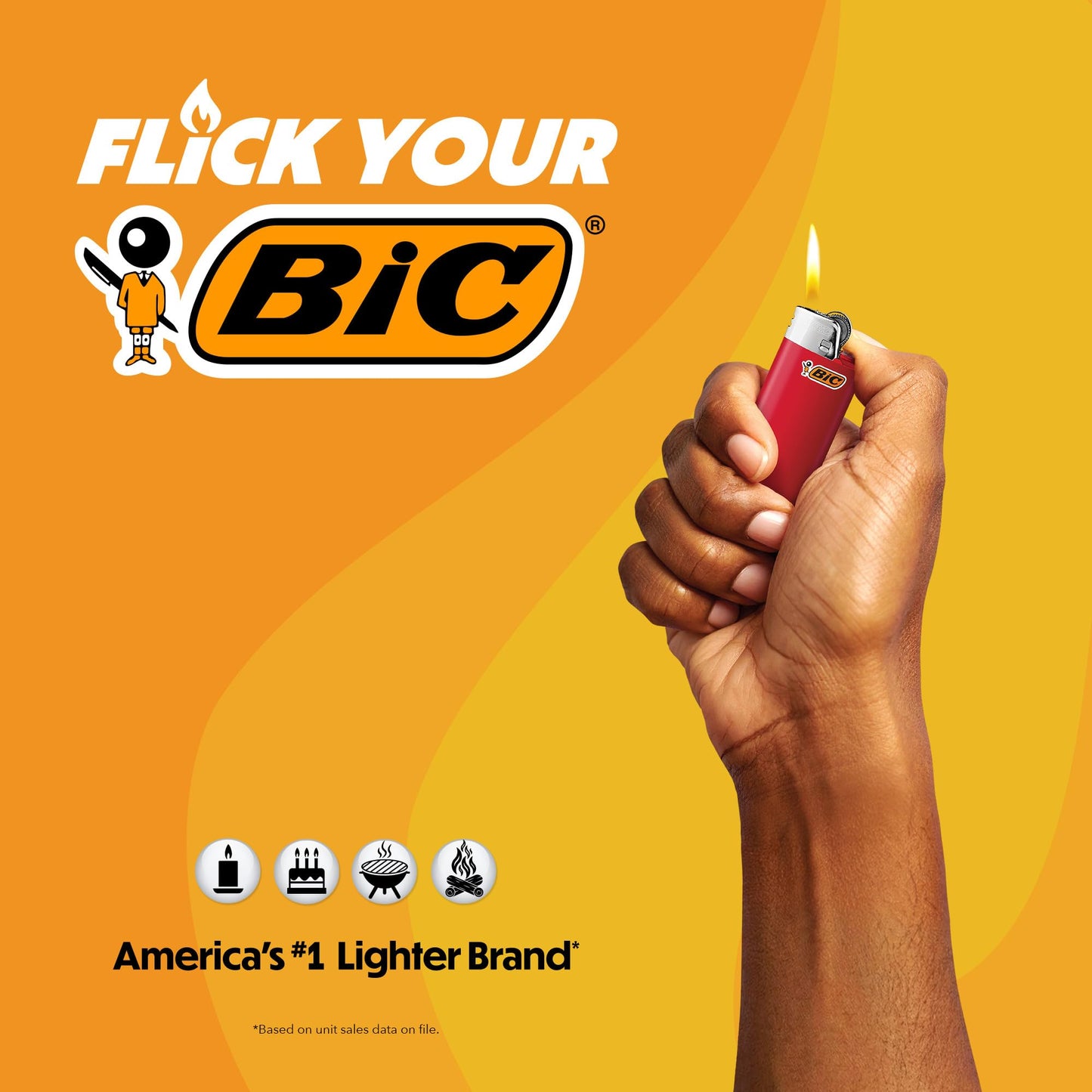 BIC EZ Load Lighters, Refillable and Long Lasting, Pack with 1 EZ Load Long Lighter Shell and 7 Maxi Pocket Lighters (Colors May Vary)