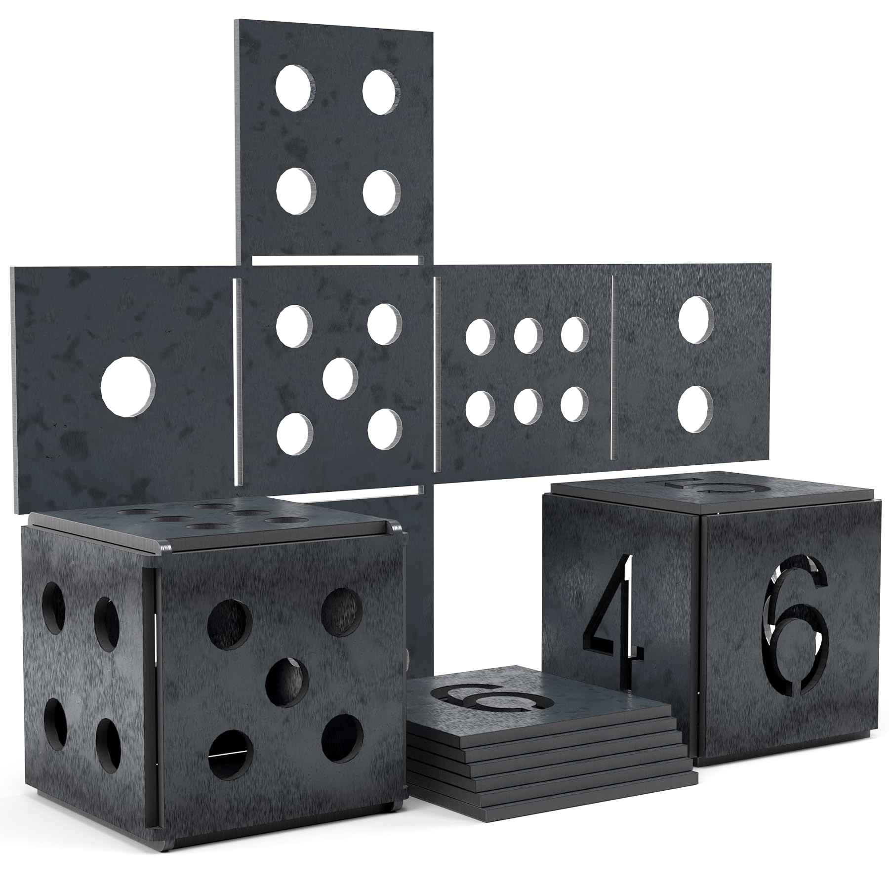 WelderElite Welding Coupons 1/8" Welding Practice Kit 11 Gauge Beginners Welding Mild Steel Sheet Can Be Used to Make 3 Dice and 1 Cube Frame