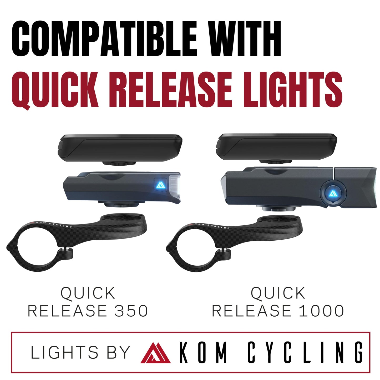 KOM Cycling Orange Garmin Bike Mount from Garmin Edge Mount Designed for Garmin Edge 530 and Other Garmin Models