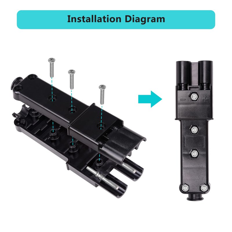 10L0L Golf Cart MAC DC 48V Charger Plug & Powerwise Receptacle for Yamaha G19 G22 Electric Cart OEM# JW2-H6181-02 JR1-H235A-00