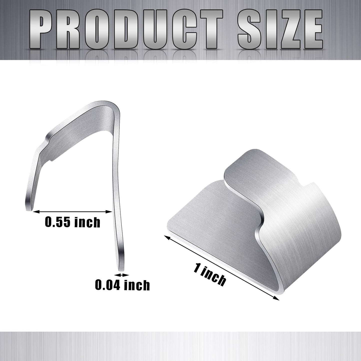 Yaocom 8 Pcs Metal Shelf Bracket Clips Compatible with IKEA Fabrikor # 114594 Bookcase Shelf Bracket Glass Door Galvanized Steel Silver