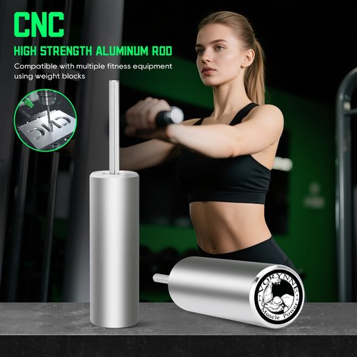 Vorynne Weight Stack Pin Extender for Gym Cable Machine & Home Gym, Ø 10 mm, Allowing Additional Olympic Weight Plates, Made of Durable Steel for Secure and Long-Lasting Use