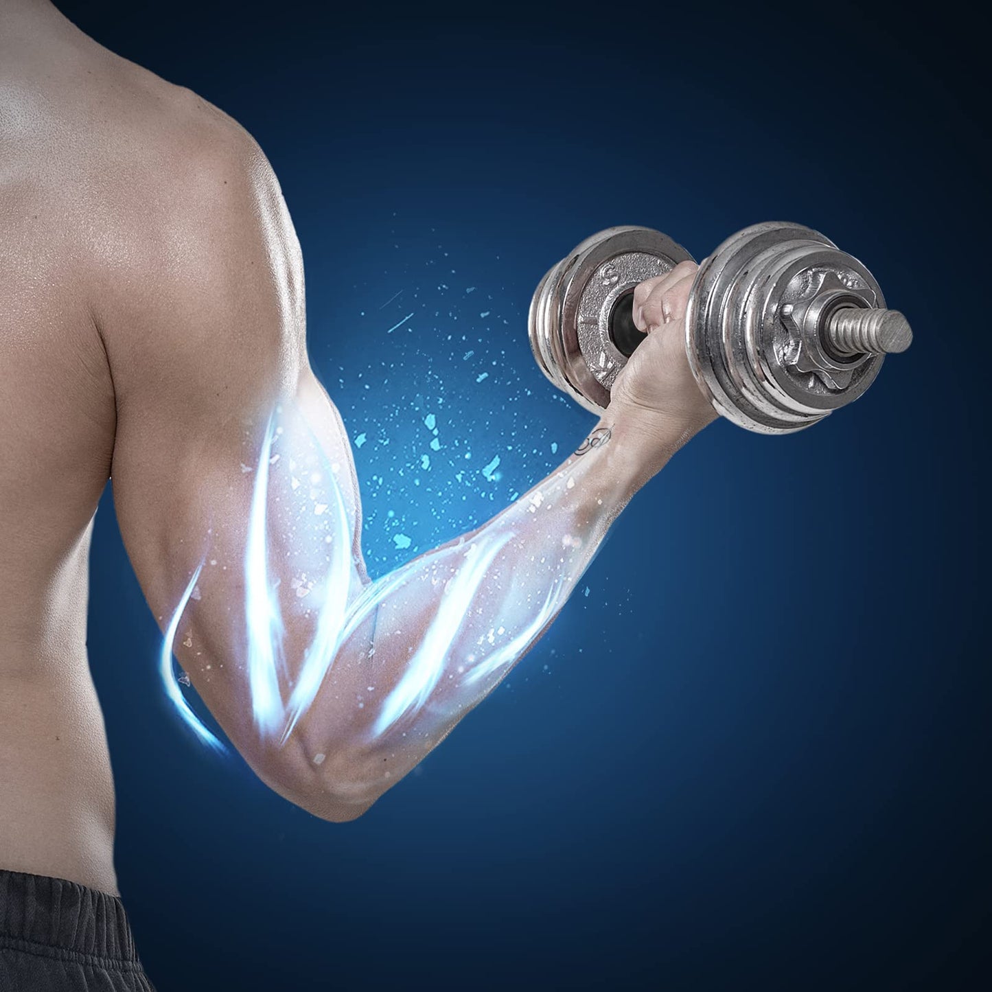 Threaded Dumbbell Rubber Handles 1 Inch Pair, 15.75" Adjustable Dumbbell Bar Handles, Fits Standard Weight Plates with 1” Diameter, for Gym Workouts, Exercise, Weightlifting, Sold in Pair