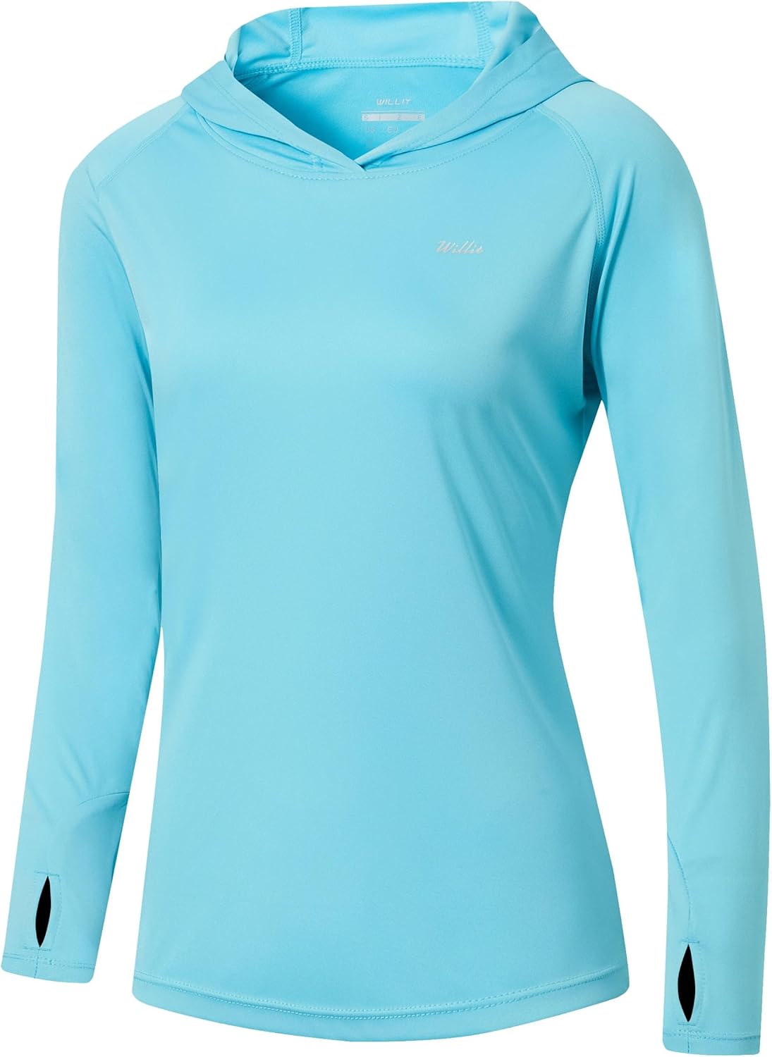 Willit Women's UPF 50+ Sun Protection Hoodie - Lightweight Long Sleeve SPF Shirt for Hiking & Fishing