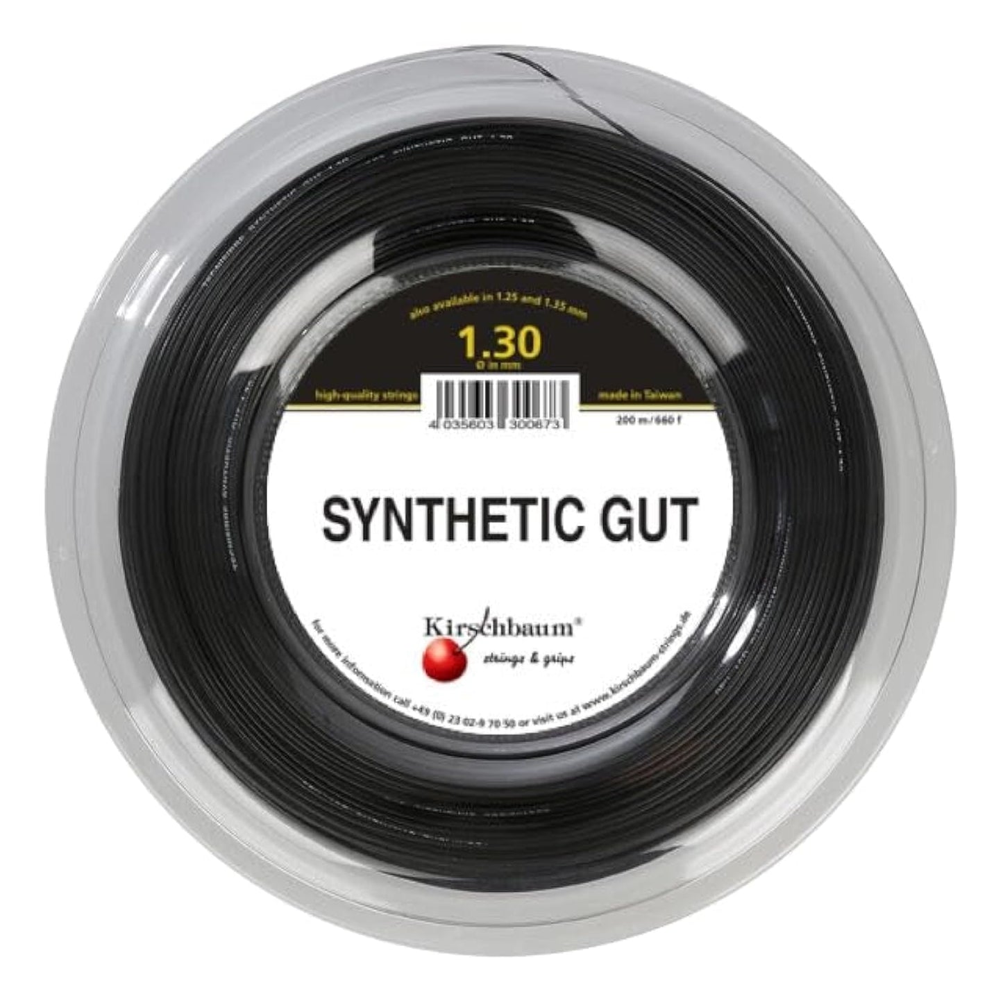 Kirschbaum Reel Synthetic Gut Black 1.30 mm (16G) 660ft