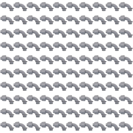 1/2 inch Liquid Tight Connector 90 Degree PVC nonmetallic Flexible Conduit Connector, UL Listed Liquid Tight Electrical Conduit Fittings (100 Pcs)