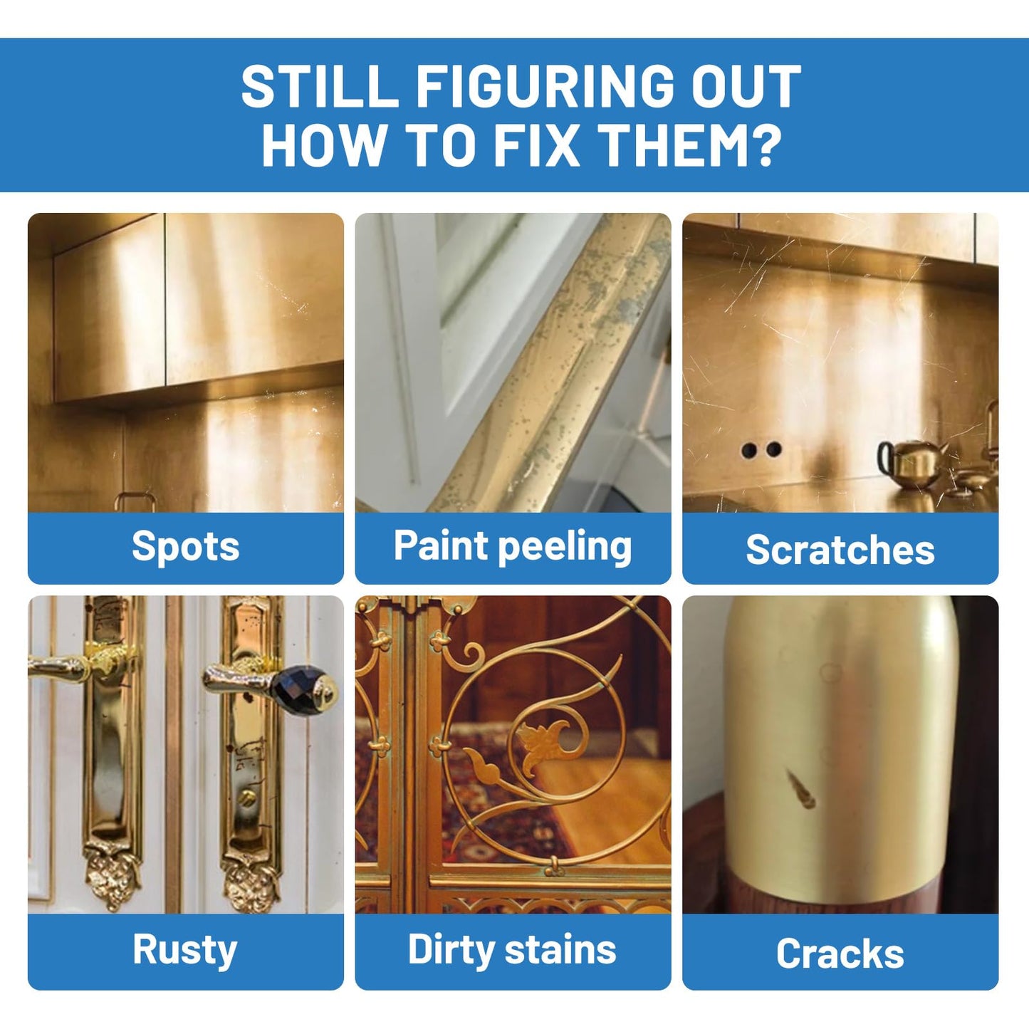 ShangTianFeng Gold paint high-gloss multi-surface rich gold paint is suitable for metal, wood, cast iron, plastic, canvas, electrical appliances, acrylic, enamel, furniture scratch repair and artistic handicrafts. Artistic gold foil 30ml/1.5oz quick-dryin