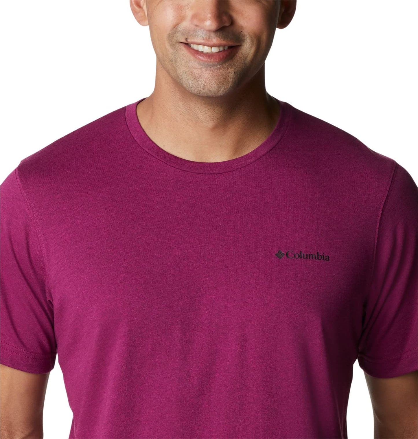 Columbia Men's Thistletown Hills Short Sleeve, Red Onion Heather, 4X Big