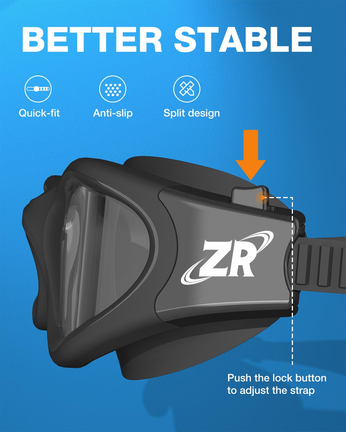 ZIONOR Swim Goggles, G1 Polarized Swimming Goggles UV Protection Anti-fog Adjustable Strap for Adult Men Women (Polarized Light Smoke Lens)