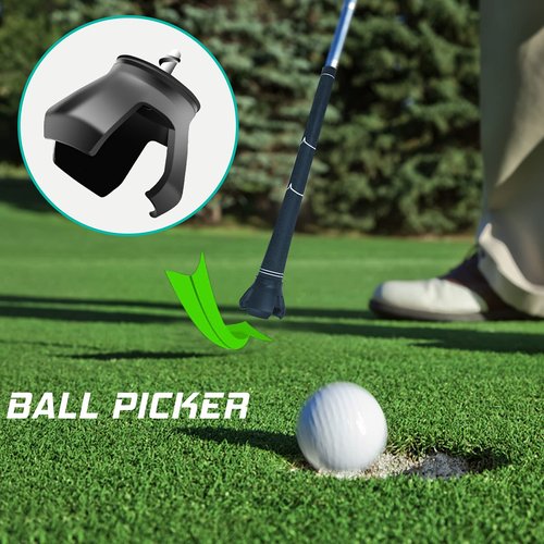 prowithlin Golf Ball Retriever, Ball Retrievers Telescopic for Water with Automatic Locking Scoop, Balls Retriever Tool Golfs with Grabber Tool, Golfs Accessories Golf Gifts for Men (9ft)