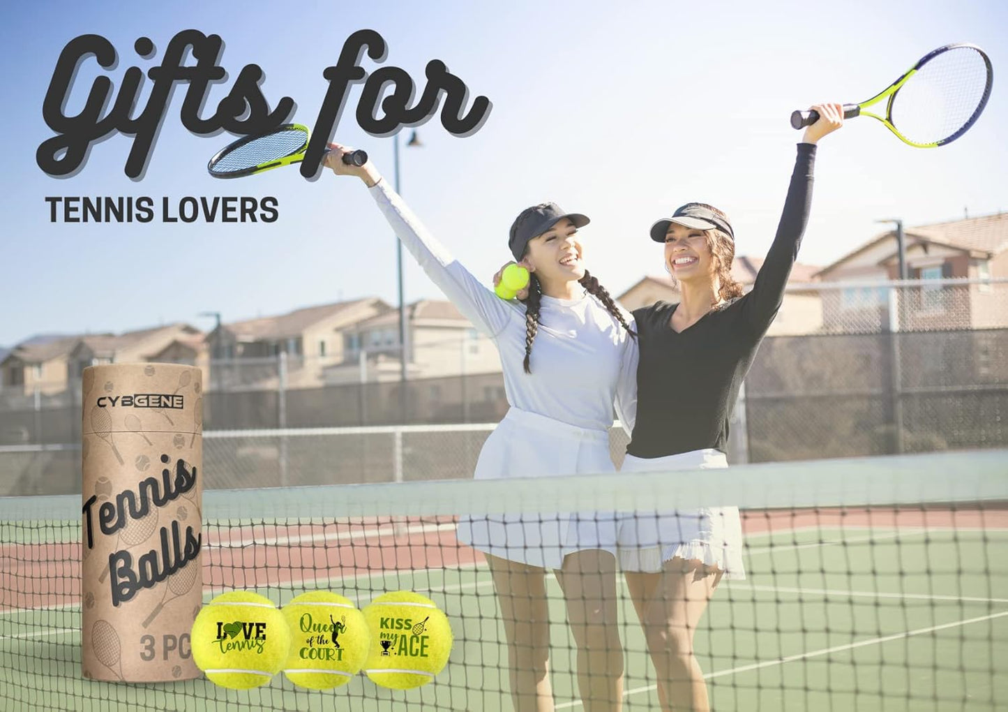 Skiennix Tennis Balls Gift Set - Unique 3-Pack with Gift Packaging for Tennis Lovers | Perfect for Teammates