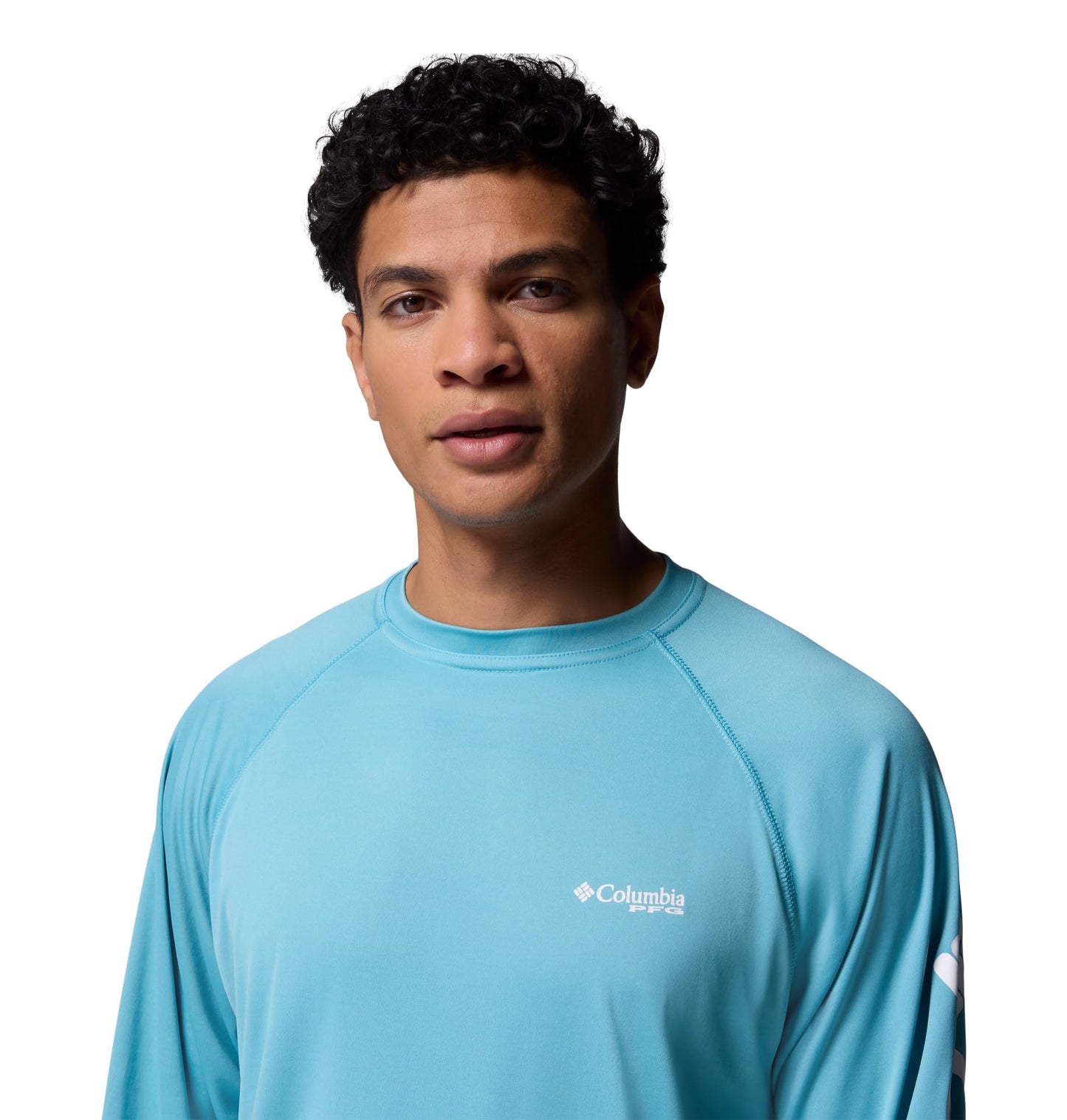 Columbia Men's PFG Terminal Tackle Long Sleeve Fishing Shirt, Vintage Blue/White Logo, 2X Tall