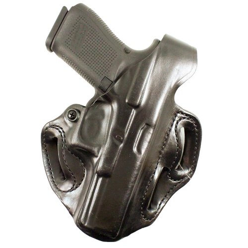 DeSantis Thumb Break Scabbard OWB Holster - Belt Slide Leather Gun Holster, Exact Molding, Fits Glock 19, Glock 19 Gen 5, Glock 19X, Glock 23, Glock 32, Glock 36, Glock 45 - Right Hand Draw, Black